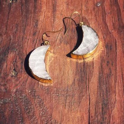 Amethyst Moon Earrings • Amethyst Moon Pendant..
