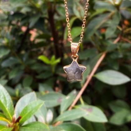 Crystal Star Necklace - Amethyst Necklace -..