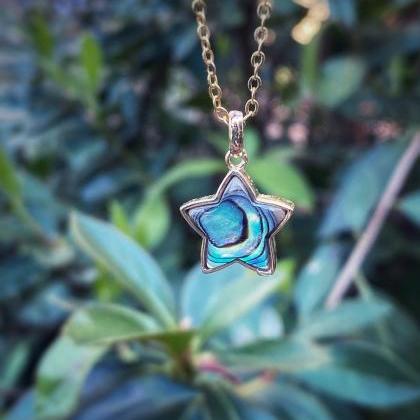 Abalone Shell Star Necklace - Abalone Necklace -..